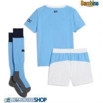 Maglie da calcio Manchester City Prima Maglia Bambino 2025-26 Manica Corta (+ Pantaloni corti)